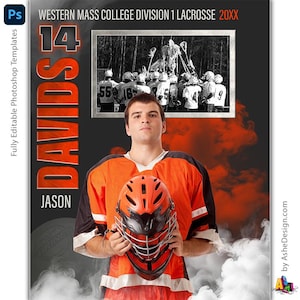 Sports Memory Mates - Modèles Photoshop pour équipes sportives et individuels - Modèles de photographie de sport - Légendes du sport - Lacrosse