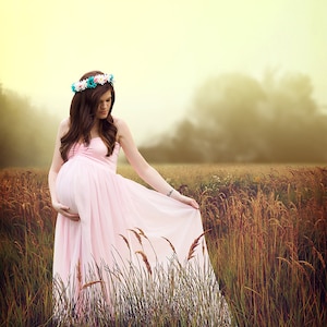 Digital Background, Photo Overlays, Background Replacement, Photography Backgrounds & Backdrops, Morning Dew, Overcast Foggy Wheat Field