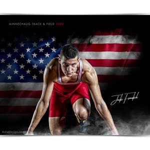 Sports Poster Template Set - Photoshop Sport Templates for Any Sports Teams and Individuals - Sports Photography Templates - American Smoke