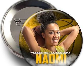 Basketball Button Photoshop Template Includes 3", 3.5", 4" Sizes • Create your Own Custom Sports Buttons • Nitro Fusion Basketball