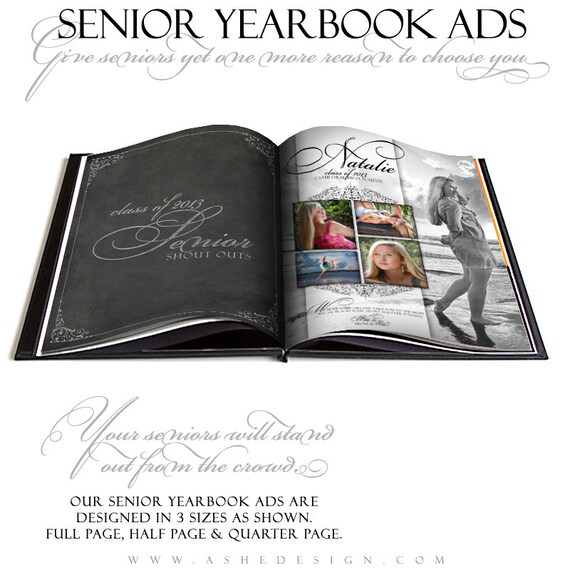 Senior Yearbook Ads Photoshop Templates Simply Classic Etsy