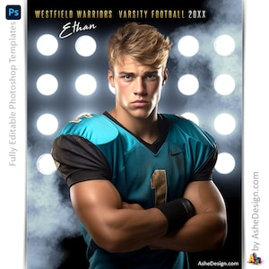 Plantilla de póster deportivo de Photoshop para usar con cualquier deporte, plantilla digital, fondo deportivo, pancarta de póster personalizado hace un gran regalo de equipo