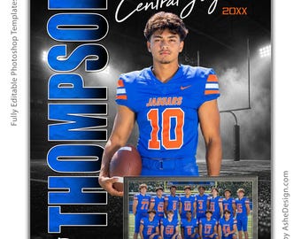 Sports Memory Mates - Photoshop Templates for Sports Teams and Individuals - Sports Photography Templates - Standout - Football