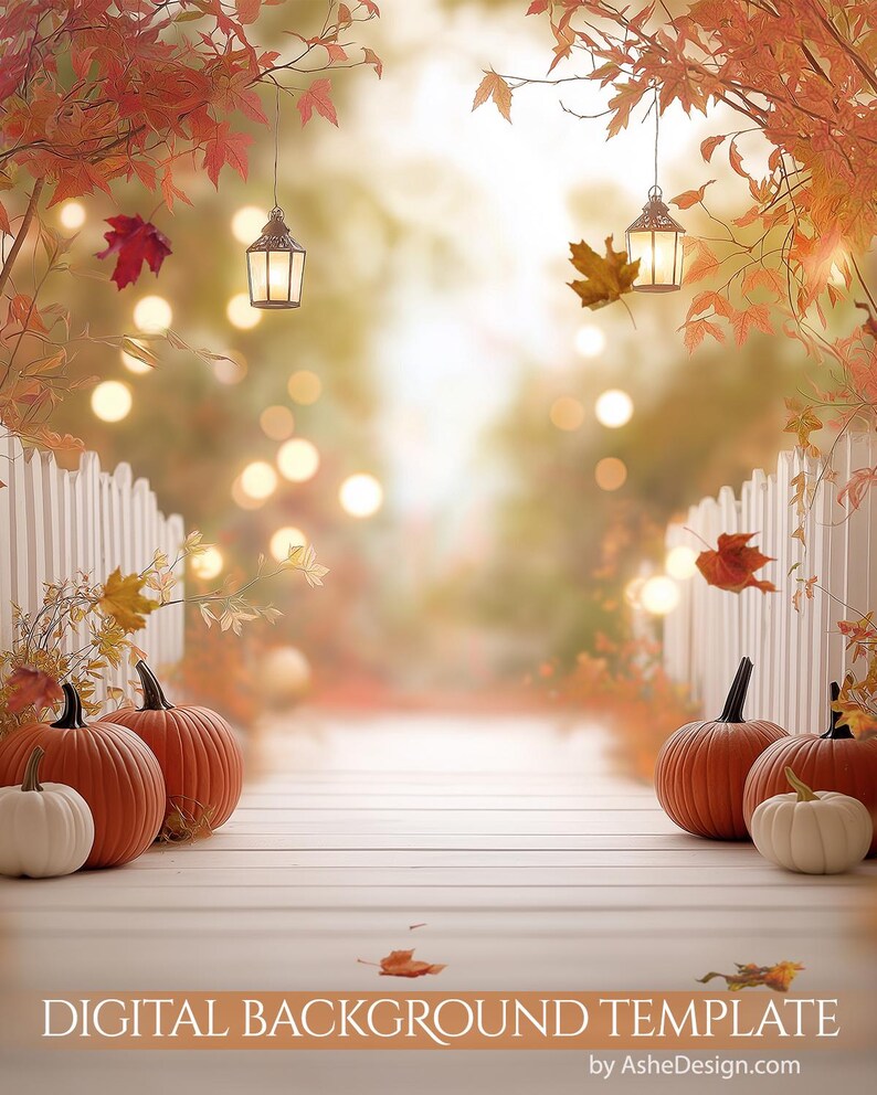Whispers of Autumn Digitalbackdrop Template, Studio Digital