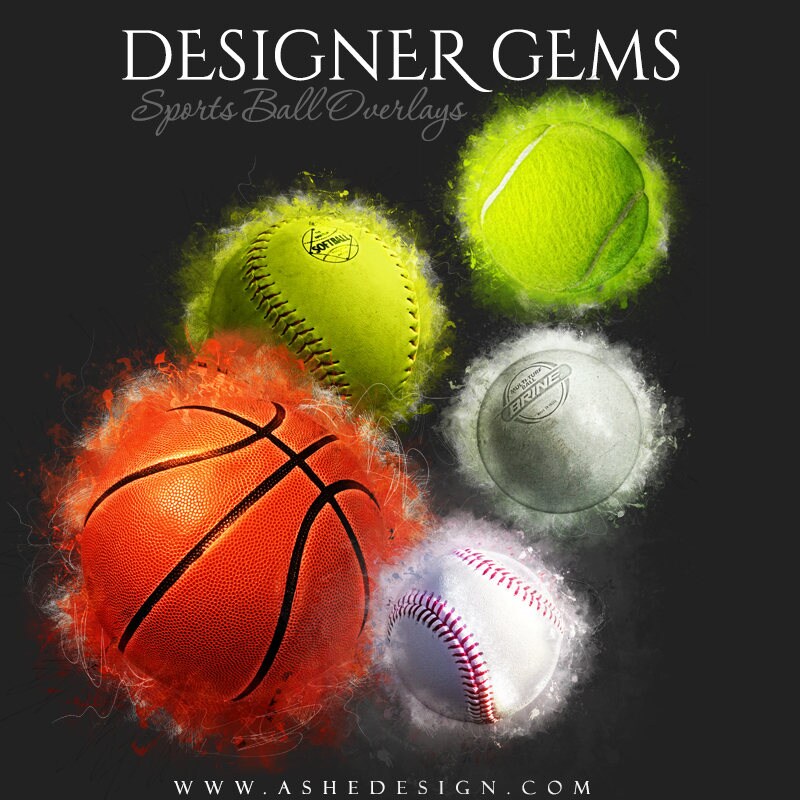 Design Sports Photo Overlays Grunge Sports Balls Etsy