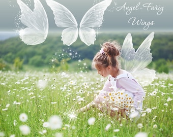 Designer Gems Overlays - Angel-Fairy Wings - (3) Photoshop .png files - Photography Overlays For Your Photos and Quick Pages.