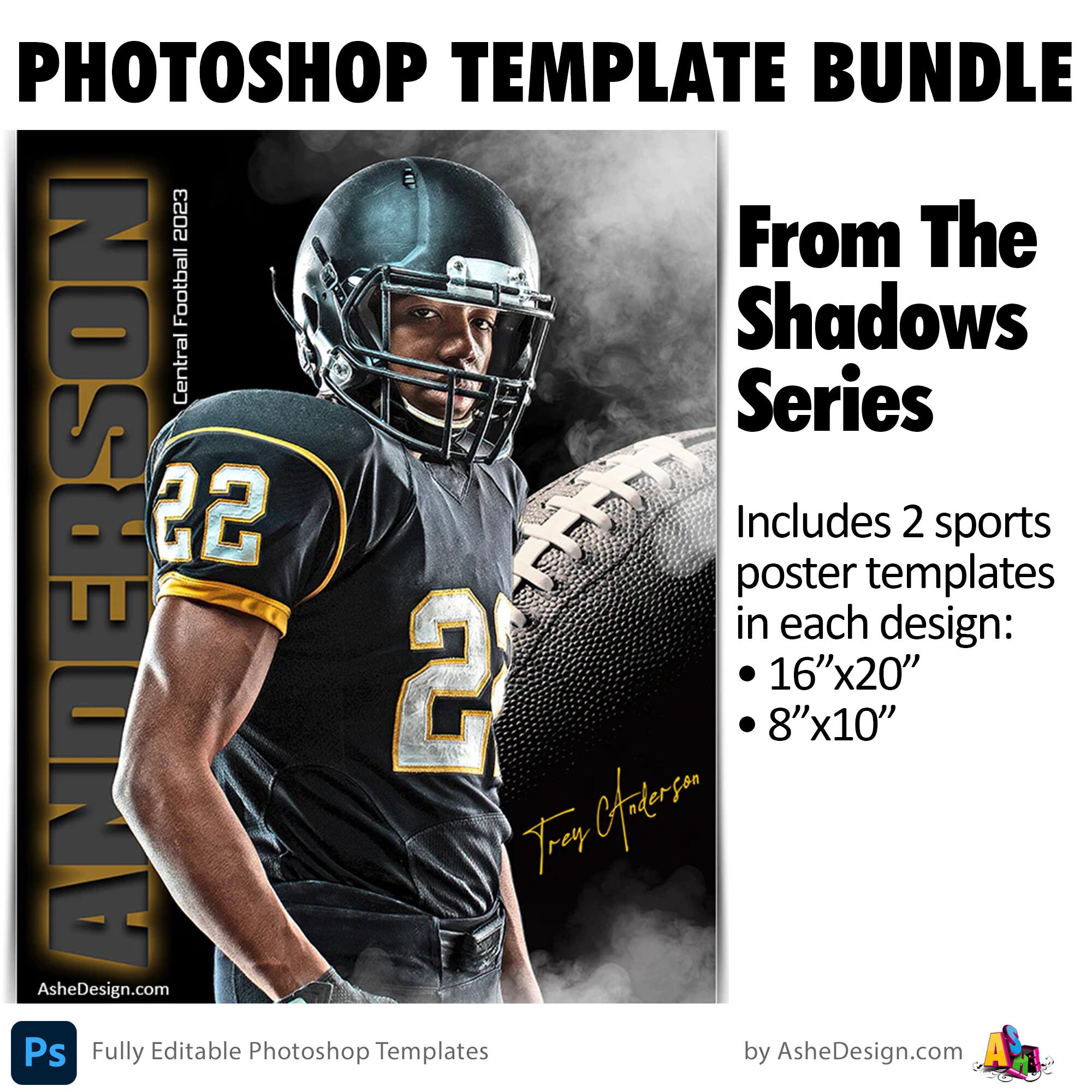 Photoshop Sports Template Bundle Includes 12 Layered PSD Sports Poster ...