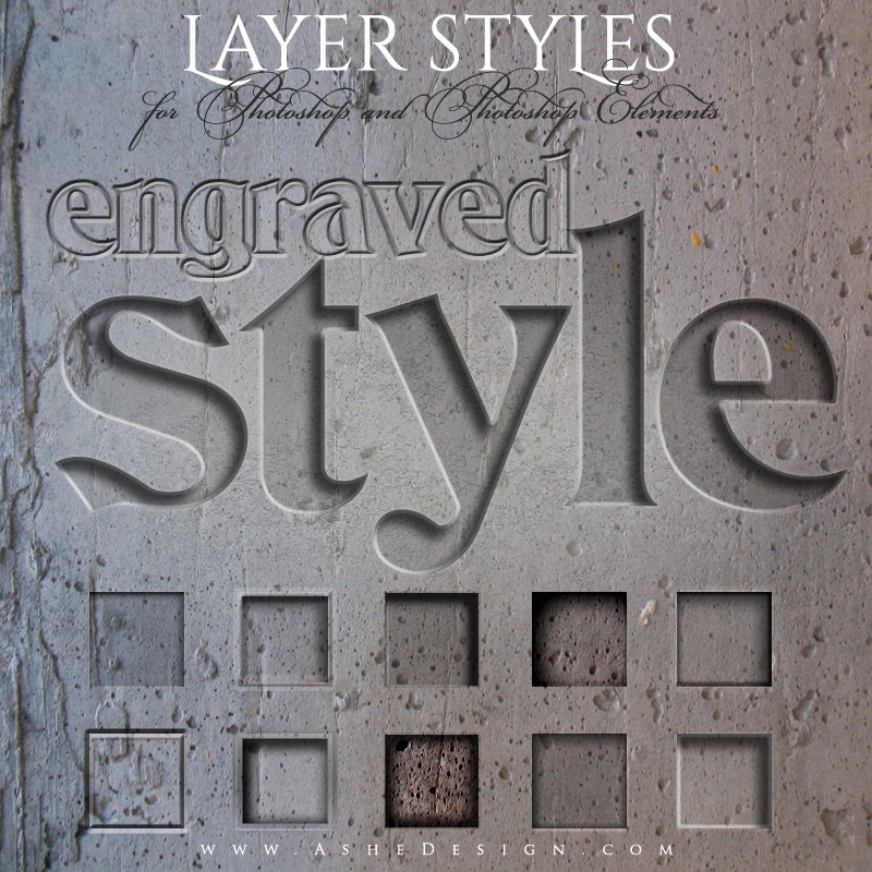 Chiseled Stone Photoshop Style