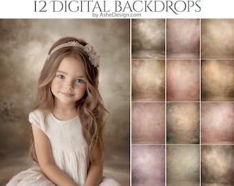 12のオールドワールドマスターソフトニュートラルデジタル写真背景、Photoshopオーバーレイ、写真家のためのスタジオ背景、結婚式のシニア