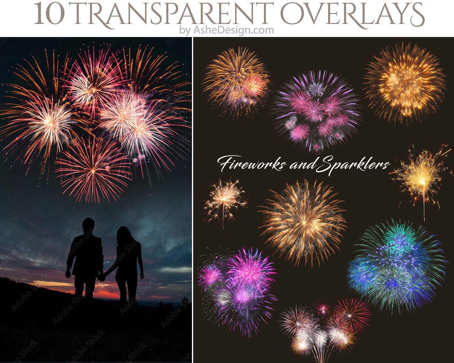 PNG Fireworks Overlay Set, High Quality Photoshop Overlays, Fireworks ...