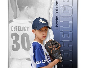 Sports Poster Template Set - Multi Sport Photoshop Collage Templates for Teams and Individuals - Instant Download - Ripped