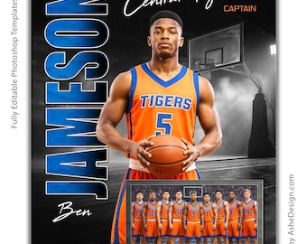 Sports Memory Mates - Photoshop Templates for Sports Teams and Individuals - Sports Photography Templates - Standout Basketball
