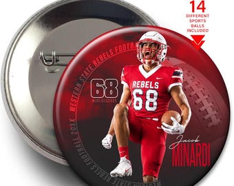 SPORTS BUTTONS - Inner Circle - (3) Digital Photoshop Templates in 3", 3.5" & 4" sizes for Sports Photographers.