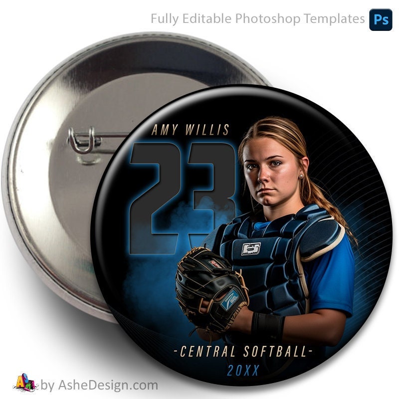 SPORTS BUTTONS -  The GOAT - (3) Digital Photoshop Templates in 3", 3.5" & 4" sizes for Sports Photographers.