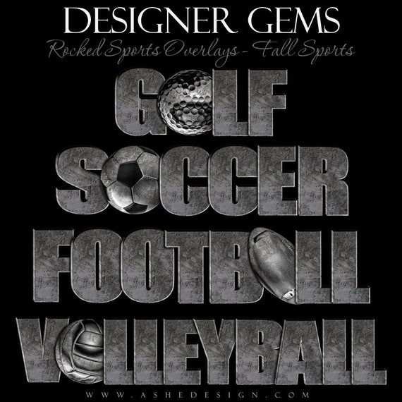 Digital .PNG Files for Sports Photography /& Quick Pages. 5 Photoshop Design Sports Photo Overlays SILVER Sports Balls Overlay Set 1 |