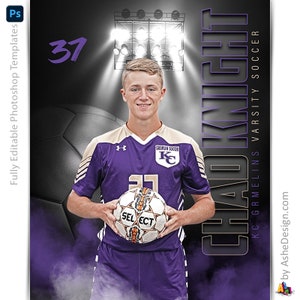 Photoshop-Fußball-Poster-Vorlagen, PSD-Sportfotografie-Vorlagen, Größenänderung für Senioren-Nachtbanner, Fußball unter den Lichtern