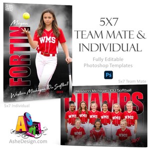 May include: A composite image featuring a young softball player in a red uniform with the text "FORTIN" and "Western Michigan 10u Softball." The image also includes a team photo with the word "CHAMPS" in red.