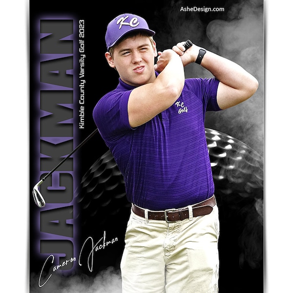 Sports Poster Template Set - Photoshop Templates for Sports Teams and Individuals - Sports Photography Templates - From The Shadows Golf