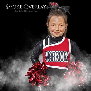 PNG Smoke Overlay Set, High Quality Photoshop Overlays, Create Smoke Backgrounds For Sports Photos, Photography Overlays image 2