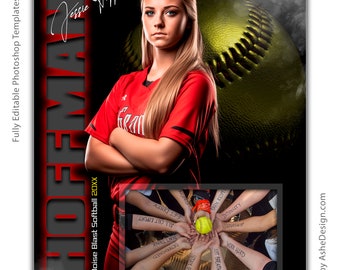 Softball Memory Mates - Photoshop Templates for Sports Teams and Individuals - Sports Photography Templates - From The Shadows Softball
