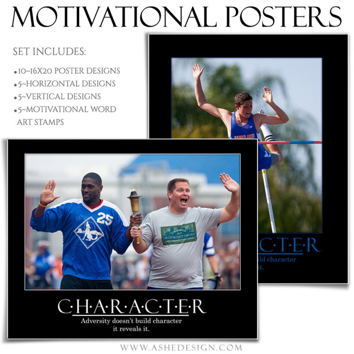 Sports Poster Set MOTIVATIONAL SERIES Set 1 5 16x20 Etsy