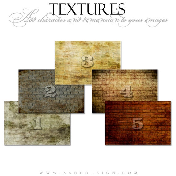 TEXTURE OVERLAYS - BRICK Wall - Expertly Designed Digital Photography Backdrops for Photoshop.