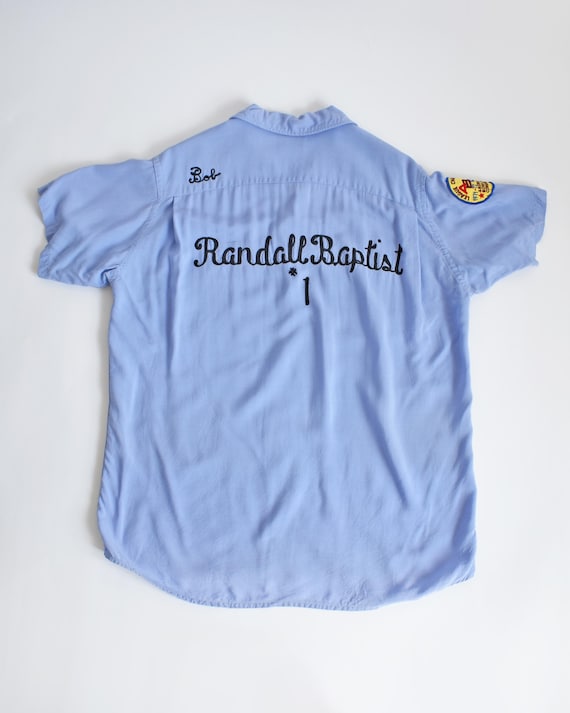 1960年代のヴィンテージブルーチェーンステッチヒルトンボウリング