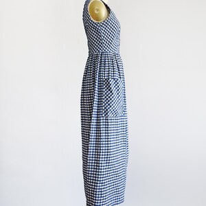 70s Blue Gingham Maxi Dress, Vintage 1970s Plaid Dress, Xs/small - Etsy