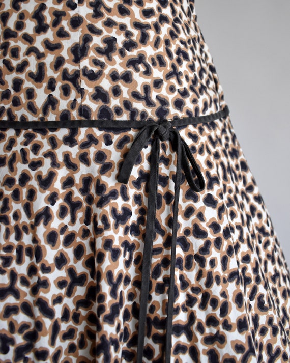 50s Leopard Print Dress, Vintage 1950s Animal Pri… - image 7