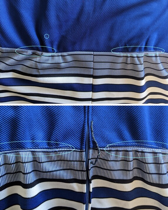 Vintage 1960s Blue Striped Mod Scooter Dress, sma… - image 7