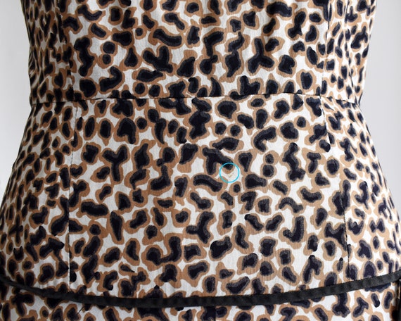 50s Leopard Print Dress, Vintage 1950s Animal Pri… - image 10