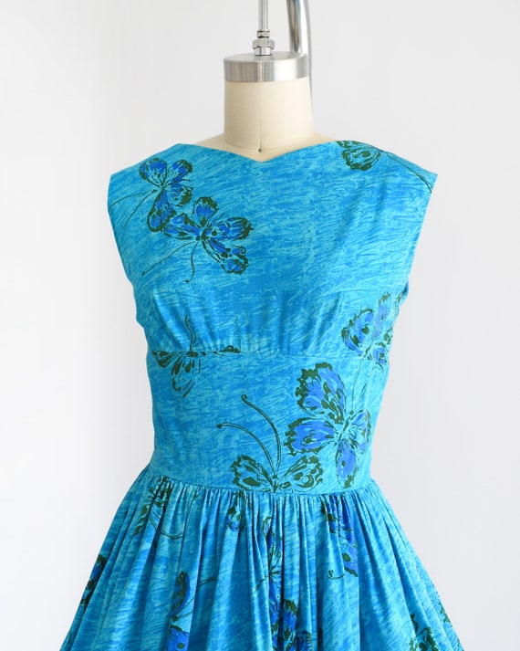 50’s Navy Blue Taffeta Dress by Anne Fogarty