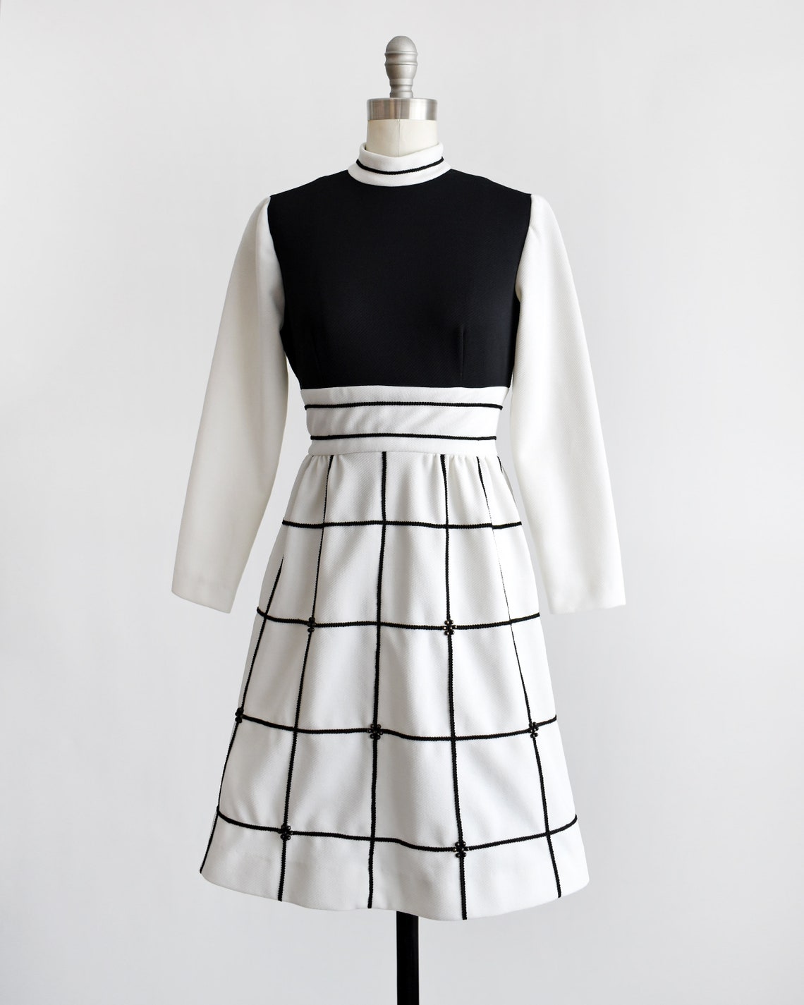 60s Black and White Mod Dress Vintage 1960s Dress Peck & Etsy