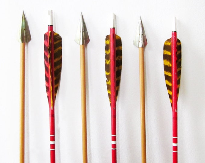 Vintage Wooden Arrows / Archery Arrows by Bear Arrows / Set of Etsy