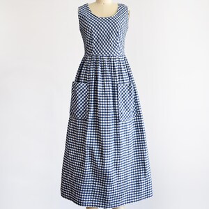 70s Blue Gingham Maxi Dress, Vintage 1970s Plaid Dress, Xs/small - Etsy