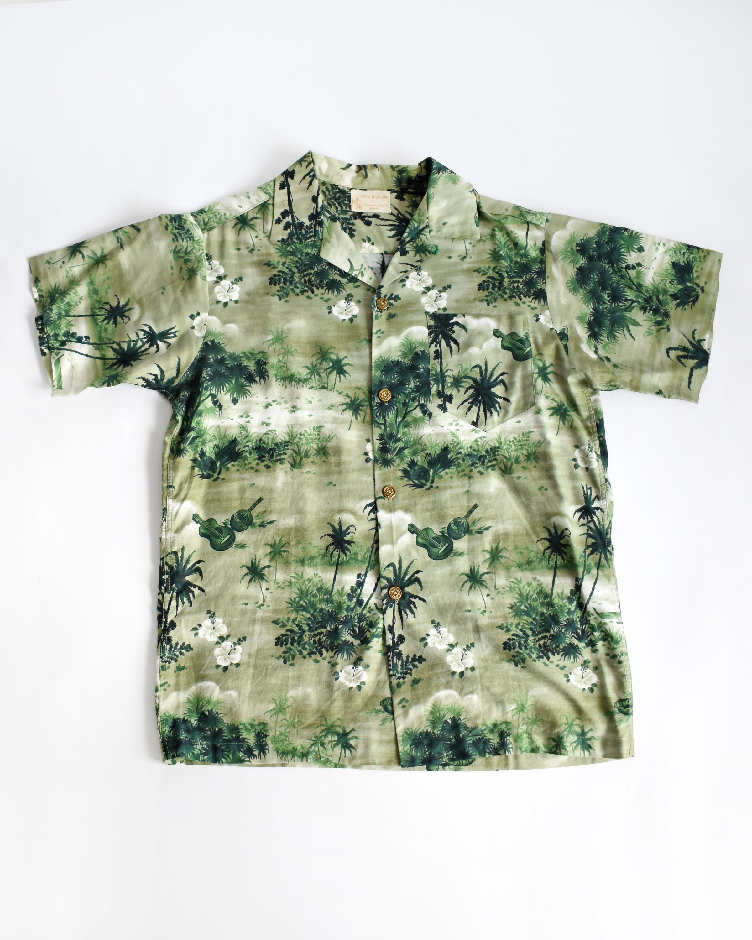 Chemise Homme Royal Creations D'occasion - Taille L, 100% Coton, Made In Hawaii - Très Bon état