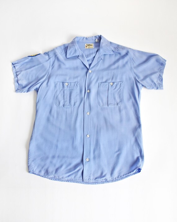 1960年代のヴィンテージブルーチェーンステッチヒルトンボウリング