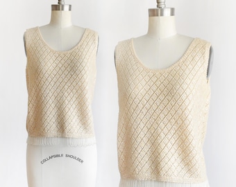 Haut perlé et sequins années 60, petit/petit moyen