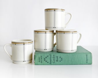 Vintage Frank Lloyd Wright Martin House Mugs, set of four