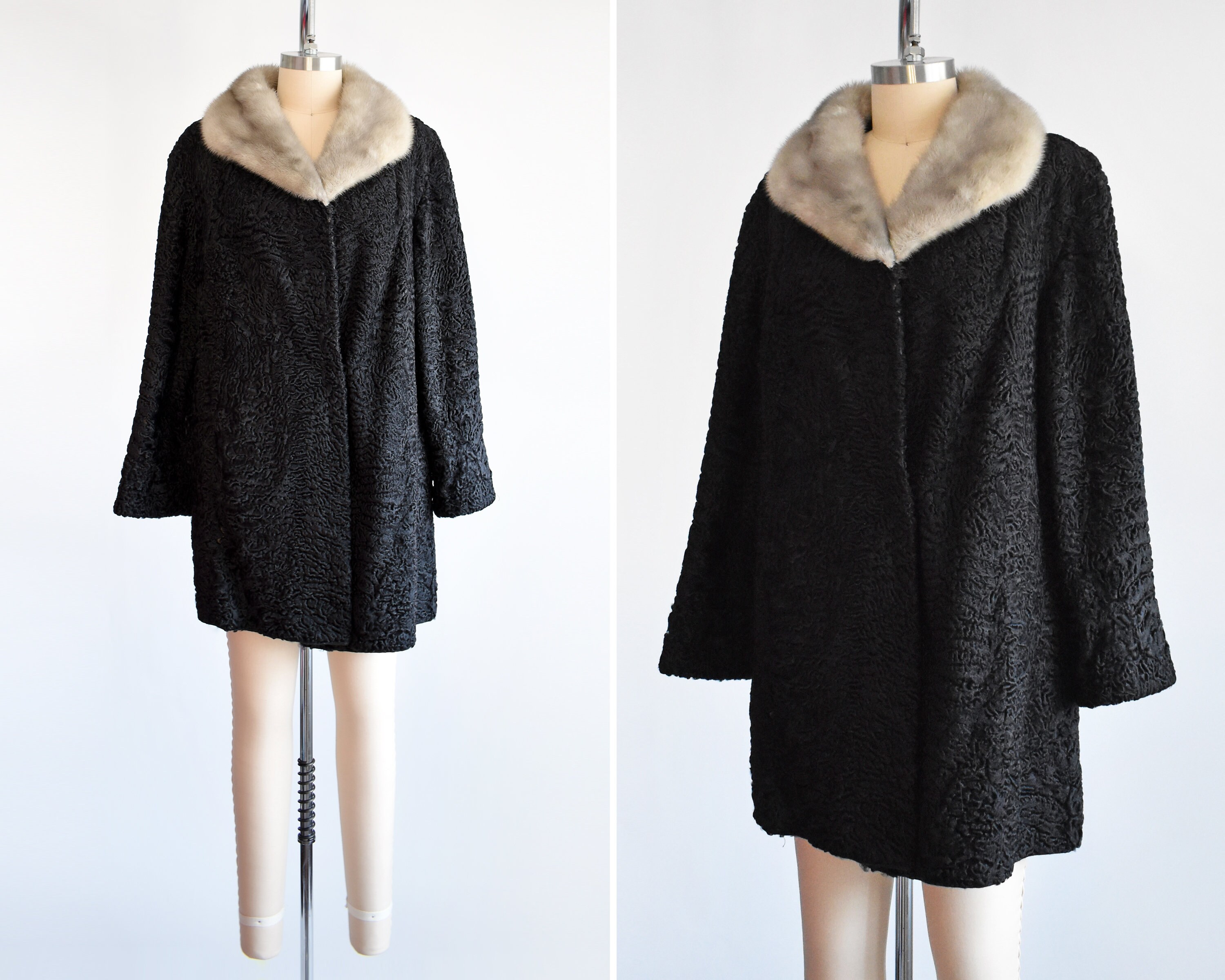 Curly persian lamb coat sale
