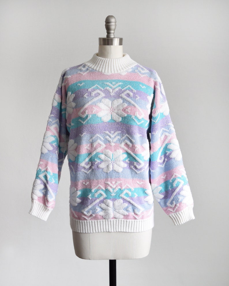 Pastel fairy kei sweater vintage 80s sparkle gestreepte trui 20+ beste ideeën over ierse truien | ierse truien, trui, breien