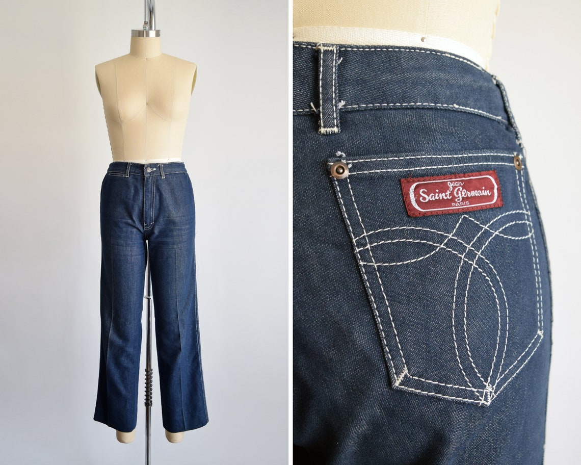 Jean St. Germain Jeans Vintage High Rise Jeans 70s 80s Dark Etsy