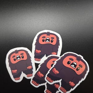 Bigfoot Sticker | Vinyl Sticker | Cute Bigfoot | Kawaii Bigfoot | Cryptid | Cryptid Sticker
