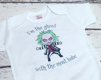 beetlejuice baby onesie