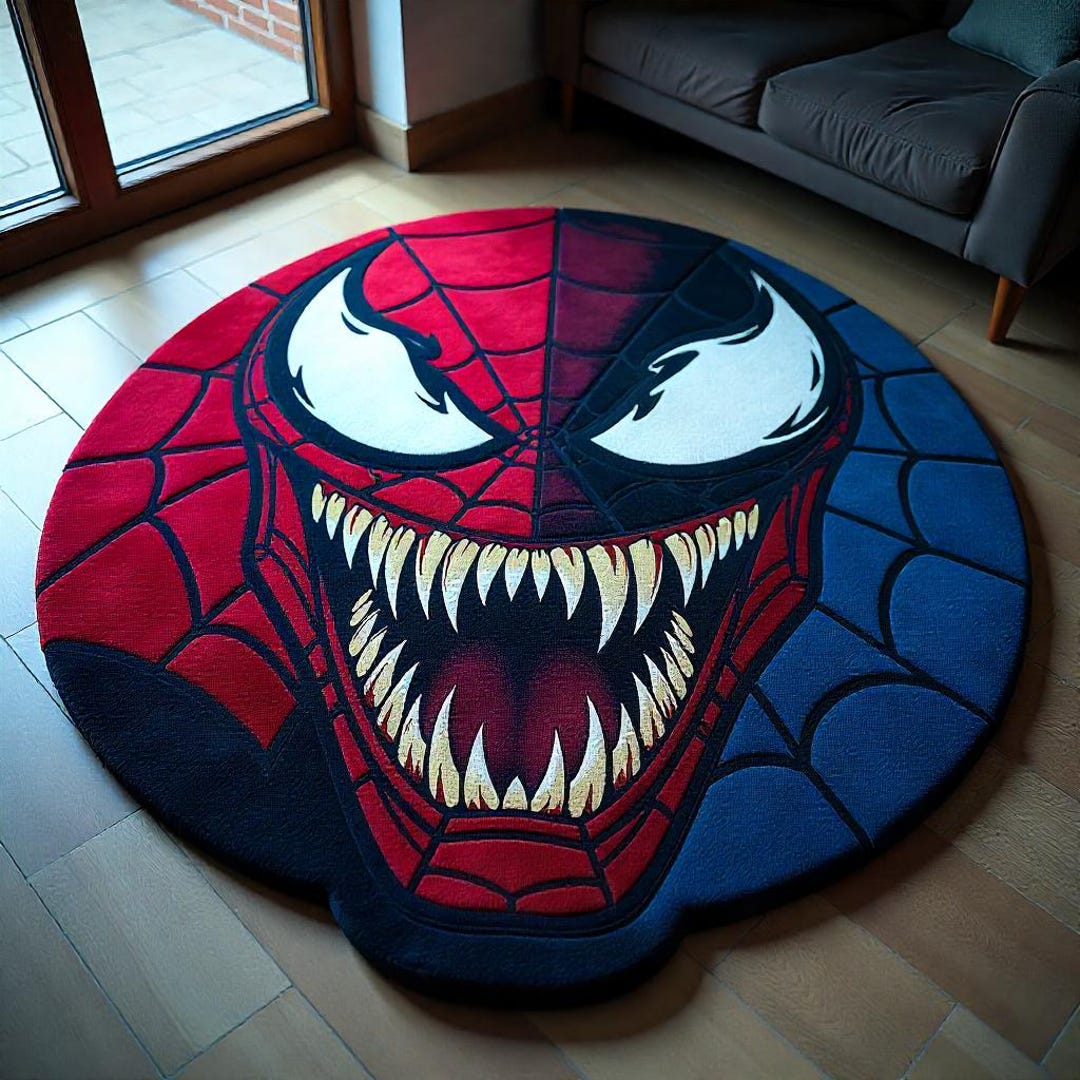 Spider-man Vs Venom Rug,personalized Rug,tufting Rugs,living Room Rugs ...