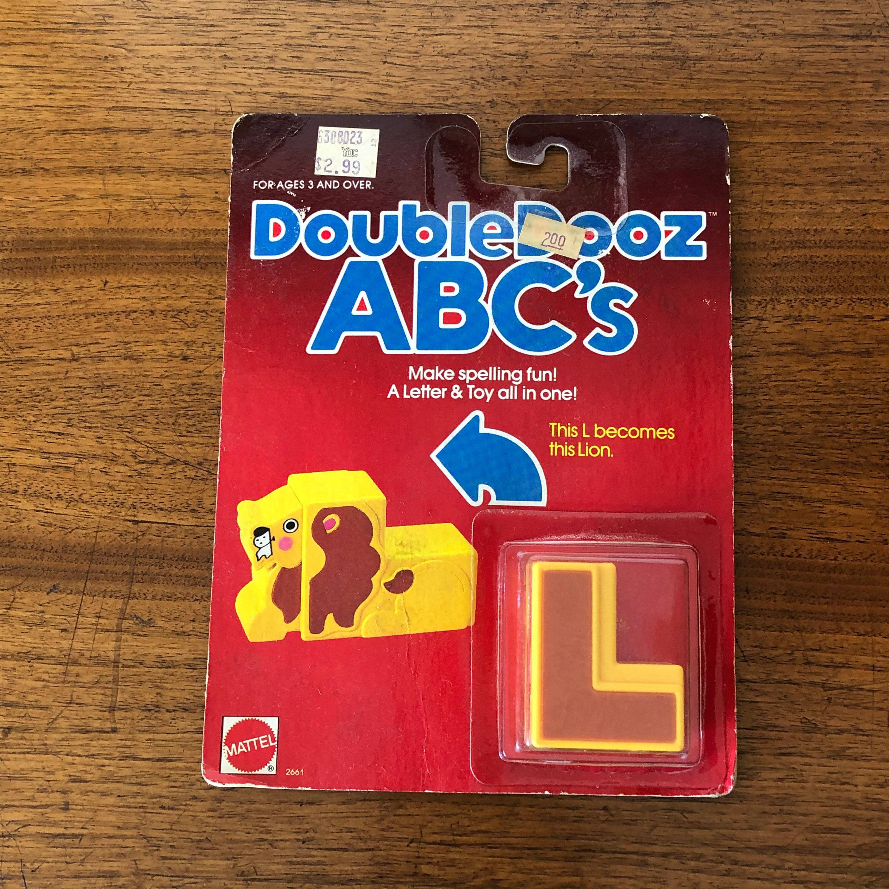 Vintage Double Dooz Abcs L is for Lion Spelling Toy by Mattel Etsy