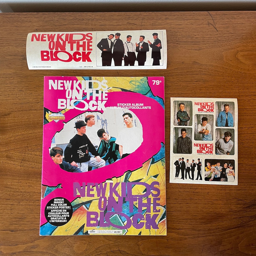 Vintage 80's New Kids on the Block Sticker Album, Photo Book NKOTB