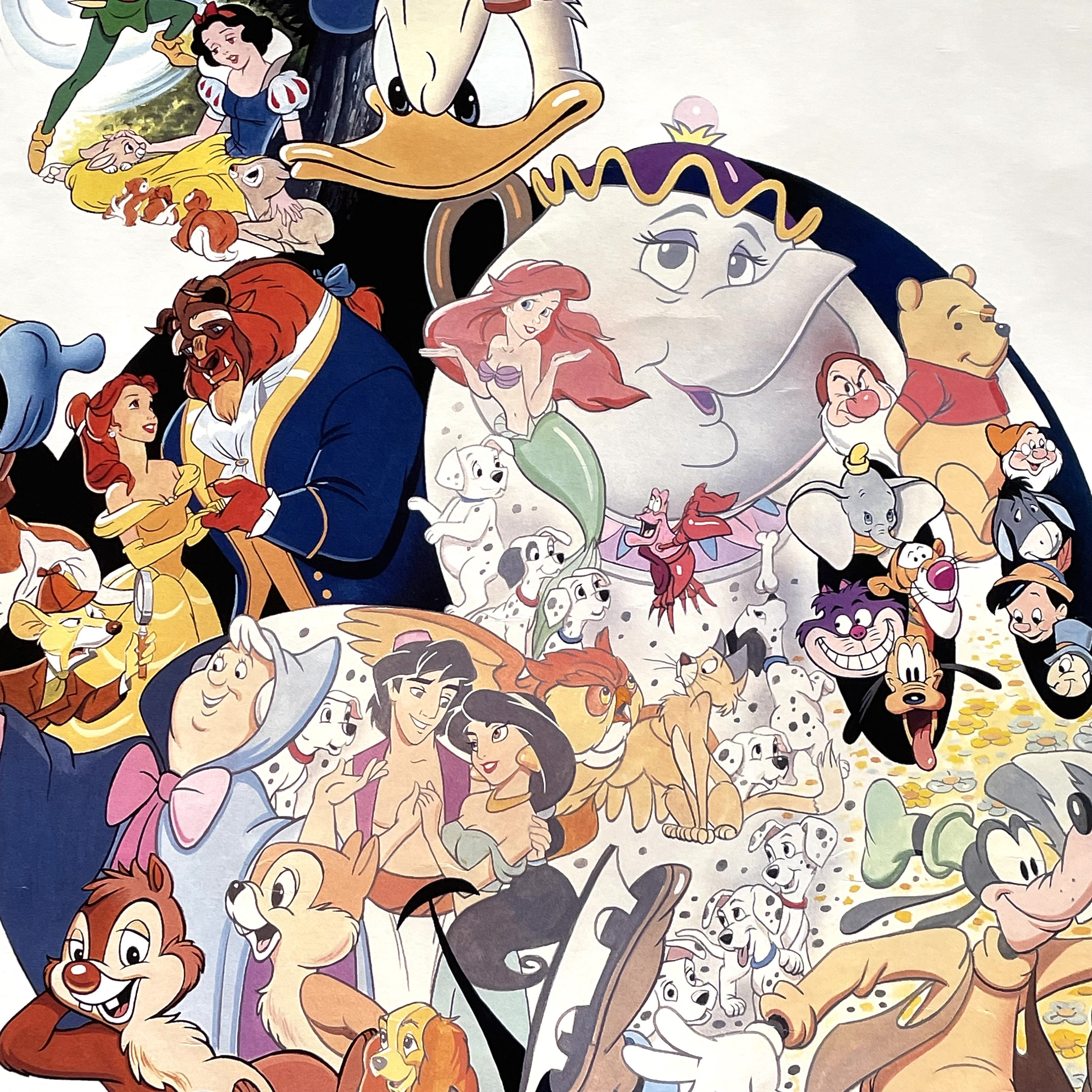 Vintage Disney Poster All Started With A Mouse, Mickey Minnie