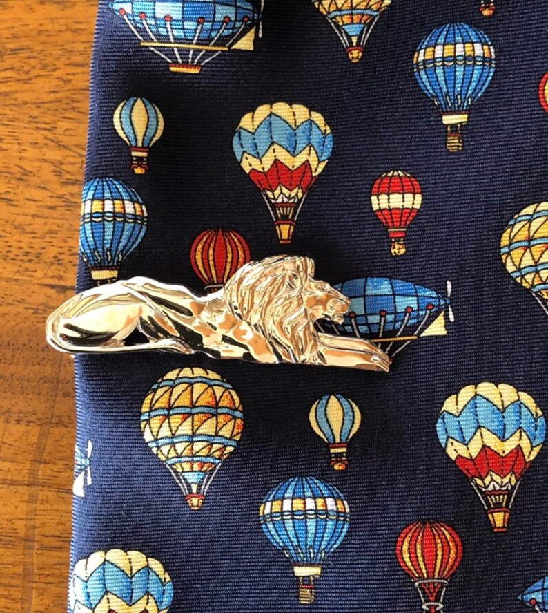Swanky Vintage Lion Tie Clip with Box Mad Men Man/'s Necktie Fashion Clothing Accessory Cat Vegas Retro