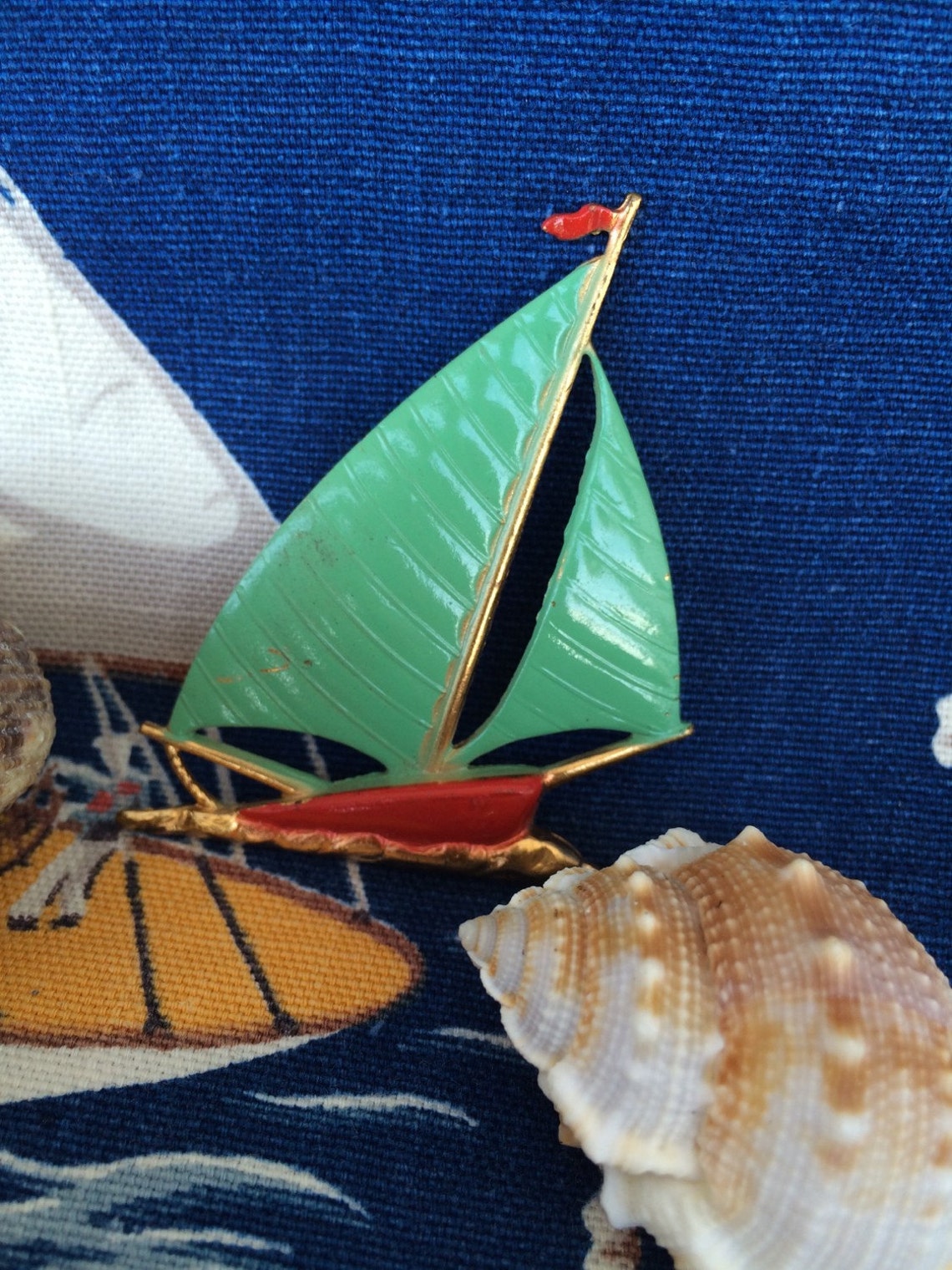 Vintage Metal Ship Anchor and Sail Boat Found Art Objects for Etsy